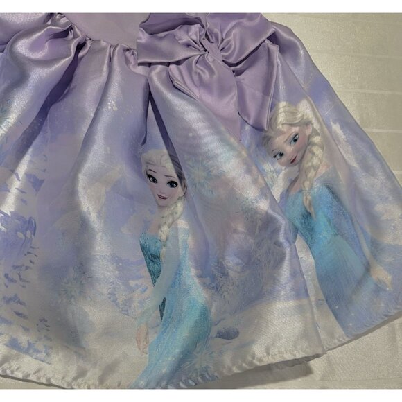 H&M Disney Frozen Elsa Dress 3T-4T Dress Up Play Bow Purple - Picture 5 of 9